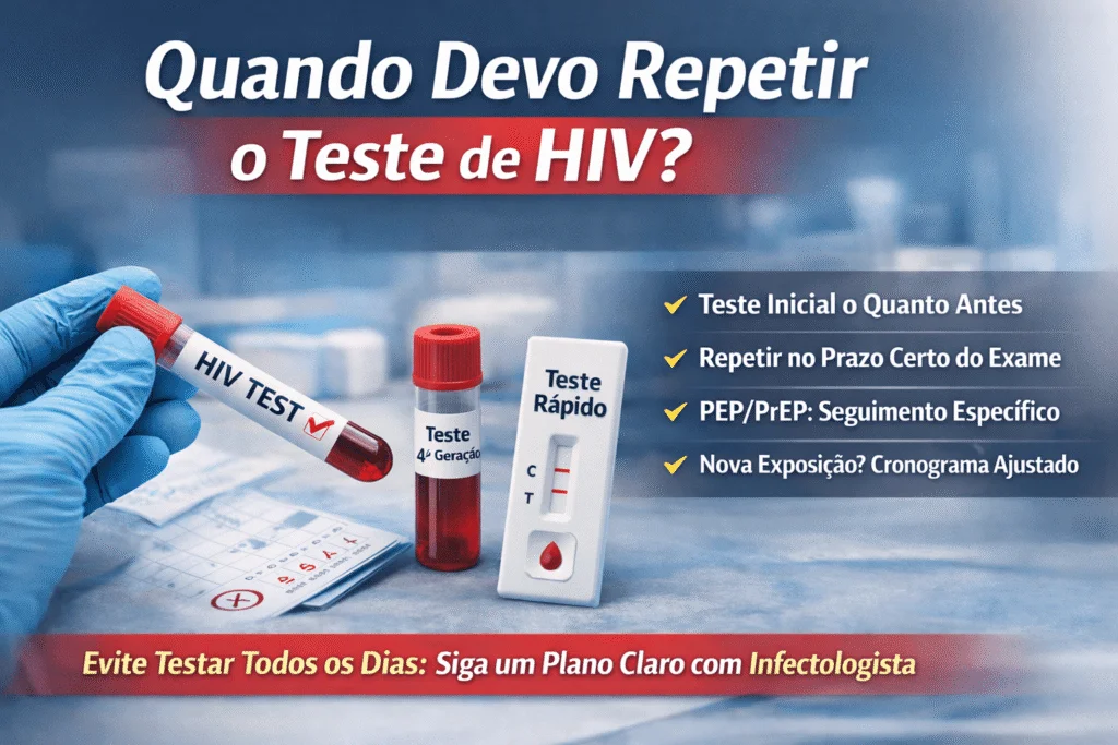 Quando repetir o teste de HIV depois de uma exposição? 4 quando repetir teste HIV compr 2